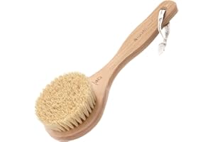 HYDRÉA LONDON Hydrea London Dry Body Brush – Premium Exfoliating Dry Skin Brush Cactus Bristle, Vegan Dry Brush Cellulite Remover, Exfoliating Body Scrubber for Lymphatic Drainage, FSC® Certified Beechwood