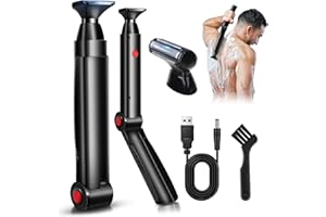 Back Shavers for Men, FERRISA Electric Razor for Man Wet or Dry Hair Trimmer Men, Body Groomer Kit with 2 Shock Absorber Flex Heads
