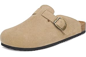 Intini Mules et Sabots Homme Femme Chaussons Pantoufles avec Cuir Fermé Semelles Chaussures de Jardin Confortable d'Intérieur Extérieur 36-48