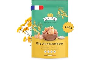 LALEA Akazienfaser Pulver Bio, 90% Ballaststoffe, ballaststoffe pulver aus akazienfasern Bio, Vegan & Keto, Glutenfrei, gummi arabicum pulver, fiber supplement (150g)