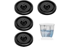 PURPLE STAR 4 pezzi di ricambio per valvola di riempimento WC, valvola a galleggiante per cisterna multi pressione, 242MP071 242 nero, valvola di riempimento a membrana di ricambio compatibile con Fluidmaster