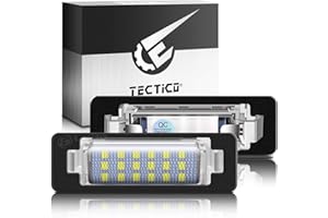 TECTICO LED Rear Number Plate Bulb SMD Bright White Canbus License Plate Lights Compatible with Benz E-Class W210 C-Class W202, 2 Lamps