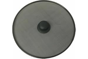 PNJB Kitchen Frying Pan Splatter Screen Cover, Guard Protective Lid with Knob, Handy Housewares, Prevents Oil Splatter, Safe and Durable Construction (33cm)