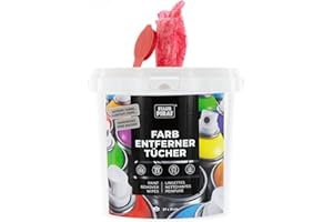‎STAUBPIRAT STAUBPIRAT 70 Feuchttücher - Farbentferner - Lackentferner - feuchte Reinigungstücher - Wet Wipes mit Reinigungslotion wirken gegen Farbe, Kleber, Graffiti auf glatten Flächen