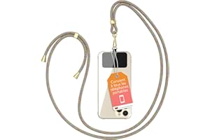 EAZY CASE Chaîne Universelle pour téléphone Portable, adaptée à Tous Les Smartphones, Tour de Cou, Housse avec Cordon, Sangle pour téléphone cellulaire adapté à Toutes Les Pochettes, Arc-en-Ciel