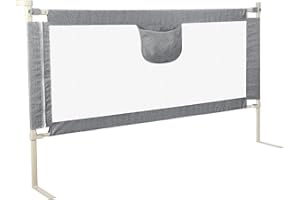 HUOLE Barrière de Lit pour Bébé/Enfant, Protection Lit Enfant-Barrière Protection Lit Antichute-Grand Rails de lit pour Tout Petits pour Matelas Jumeaux, Double, Pleine Grandeur -2,0 m - Gris