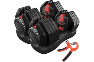 HAKENO 2x24/40kg Verstellbare Hanteln 15 in 1 Hantelset Einstellbare Platzsparende Hanteln, Kraftraining und Heimtraining Variable Gewichte platzsparend（24-40kg）