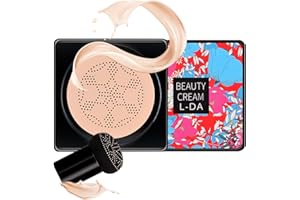 POWWA Mushroom Head Air Cushion CC Cream Natürliche feuchtigkeitsspendende Full Coverage Foundation Aufhellendes Pigment BB Cream (A)