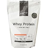 Amazon-Marke: Amfit Nutrition Molkeproteinpulver, Erdbeere, 75 Portionen (1er Pack)