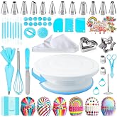 AZOMKER Cake Turntable Plate with Nozzles, Pastry and Pastry Kit, Utensils (255 Pieces)