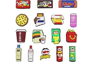 AQUACLR 15 PCS Shoe Charms for Croc Charms, Cartoon Food Shoe Charm DIY Decorative Shoe Buckles PVC Ornament Birthday Gifts