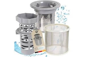 DL-pro Sieb-Set 3-teilig 427903/00427903 – Mikro-, Fein- & Grobsieb 125×80 mm, Ersatz für Bosch/Siemens/Neff kompatibel mit 10002494