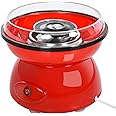 HOMCOM 450W Electric Candyfloss Machine Kit Non-Stick Plates Fairground Fun Children Adult Party Gift Home Sweet Metal Body w/Accessories Red
