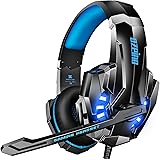 Cuffie Gaming con Microfono per PS4 PS5 PC Xbox One, Cuffie con 50MM Driver, Microfono Cancellazione Rumore, Comode Cuffie di