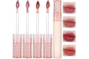 OHSN Lip Tint 4 Colori Lip Gloss Lucidalabbra Gloss Labbra Astra Lip Stain Lipgloss Rossetto Liquido Lunga Durata Impermeabile Macchia Labbra Idratante Unisex Rossetto Brillante Tinta Labbra Makeup