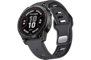 Negatta 22mm Cinturino Quick Fit Compatibile con Garmin Fenix 7/7 Pro/6/6 Pro/5/5 Plus, Forerunner 965/955/945/935/745, Approach S70 47mm/S62/S60/Epix 2 Pro 47mm,Cinturino Silicone per Garmin Instinct