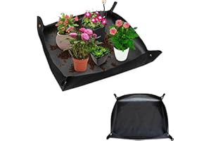 ESENLONG Bandeja para macetas, alfombrilla de replantación de plantas, impermeable, para jardinería, antisuciedad, flores, trasplantación, lona para interior y balcón