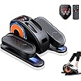 SPNOR Under Desk Elliptical Machine, Ellipse Leg Exerciser for Seniors Fully Assembled, Quiet & Portable Electric Seated Pedal Exerciser with Remote Control & 5 Adjustable Speeds