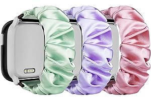 Hexasider Lot de 3 bracelets de rechange pour enfant compatibles avec Xplora X6 Play/Anio 5, 20 mm, Scrunchie Kids Smartwatch Bracelet de rechange pour filles et garçons