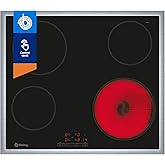 Balay 3EB720XR - 4-Zone Ceramic Hob, 1200 W, Glass and Ceramic, Black, 48 x 583 x 513 mm