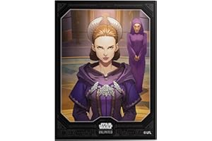 Gamegenic, Star Wars Unlimited Premium Art Sleeve – Padmé Amidala, 60 pochettes Art + 2 manchons transparents, code couleur de la manche : gris