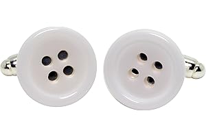 Bluebubble BUTTON UP Ice White Button Cufflinks With Gift Bag