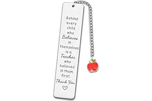 JMIMO Thank You Teacher Gifts Teacher Bookmark for Women Men Teacher Birthday Christmas Present