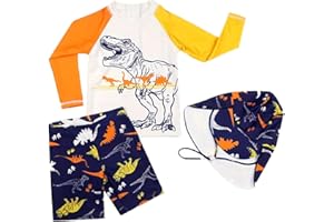 YAGATA Kinder Jungen Badeanzug Bademode UV Schutzkleidung KinderDinosaurier UV Kleidung Kinder