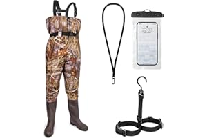 Vivikivi Fishing Waders for Men Waterproof, Nylon/PVC Hunting Chest Waders With Boots Breathable