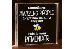 Tenare Christmas Thank You Gift, Sometimes People Forget How Amazing They Are Sentimental Well Done Plaque You're Amazing Plaque for Women Men Friend Teacher Mentor and Family(Bee Style)