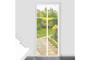 DESIGN4DOOR Mosquitera Cortina Puerta Magnetica 140x200, Mosquitera Imantada Puerta, Proteja a su Familia de los Mosquitos