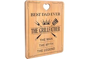 Apjielop Dad Gifts for Fathers Day & Birthday- Engraved Bamboo Cutting Board Gifts for Dad - Fathers Day Idea Gifts from Daughter Son