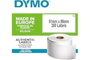 DYMO LW petites étiquettes carte de visite autocollantes authentiques | 51 mm x 89 mm | rouleau de 300 étiquettes faciles à décoller | pour les étiqueteuses LabelWriter 450 et 4XL