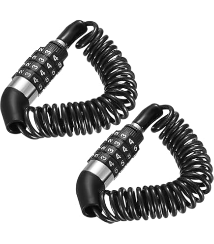 2 Pièces Antivol De Casque Moto, Cadenas Vélo, Câble De 150 Cm