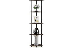 Furinno Toolless hyllor, trä 5-Tier Columbia Walnut