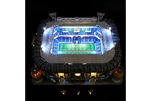 CAIKBMS Kit Déclairage LED Compatible avec Le-go 10299 Bernabeu Stadium Stade Domicile Real Madrid Liga, Éclairage LED avec Télécommande (Lumières Uniquement, Pas Modèles) A