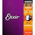 eocoyark Elixir 16052 Strings Phosphor Bronze Acoustic Guitar Strings w NANOWEB Coating, Light (.012-.053)