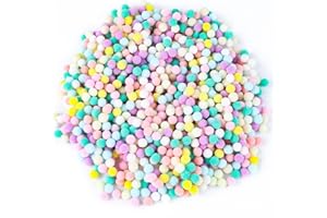 KUDLE Mini Pompons Bunt, 2000 Stück Pompons zum Basteln 10mm, Pompons Bälle für Dekorieren Verzieren Nähen Handwerk Herstellung DIY Handwerk Farbenfrohe Bastelarbeiten Kindergarten Basteln Kinder Erwachsene
