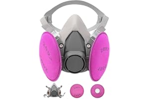 Facemoon Respiradores Mascarillas,Mascarilla Antipolvo,Cubierta Facial Contra El Polvo, Cubierta Facial Seguridad Adecuado Para Variedad de Situaciones de Trabajo,Con Gafas Protectoras