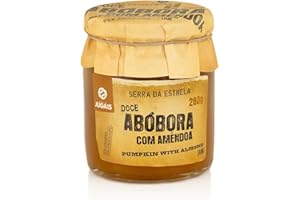 QUINTA DE JUGAIS Mermelada de Calabaza y Almendra - Frasco de 280g - Sabor Cremoso y Textura Crujiente - Ideal para Postres y Desayunos - Sin Colorantes ni Conservantes - Producto Gourmet de Origen Portugués