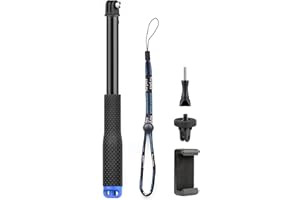 GEPULY 11''-46''Alumium Handheld Waterproof Selfie Stick Underwater Pole Handle Grip Monopod for Gopro Hero Session Max Insta360 AKASO DJI OSMO Digital Action Cameras