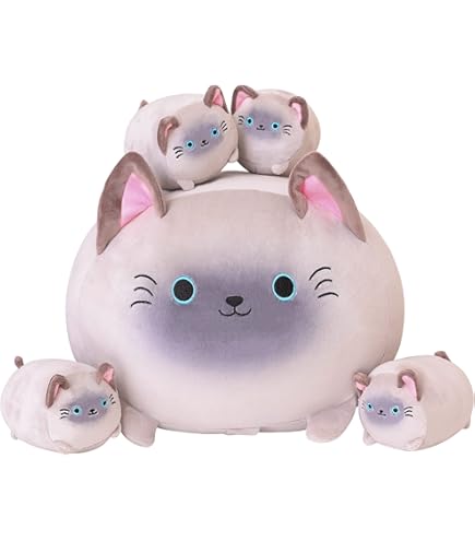 Squishmallows Felton Il Gatto 4 Pollici - Peluche Mini Grigio, Perfetto Per Amici