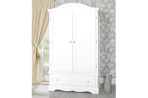 ROMANCE FURNITURE HORLAT Romance True White Double Wardrobe with drawer and crystal handles