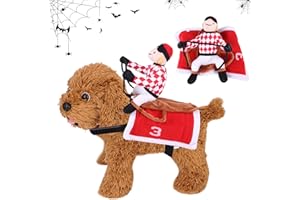 YISKY Haustier Weihnachten Kostüm, Rot Reiter Hundekostüm Haustier verkleiden Sich Weihnachten, Pet Costume, Funny Dog Costume, Novelty Pets Party Cosplay Clothing