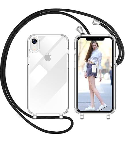 Xylota Handyhülle Mit Band Für IPhone 7/8/SE (2020/2022) – Glitzernd, Farbwechselnd, Stoßfest + Abnehmbare Kette