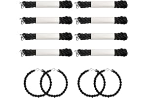 QincLing 20 Pieces Elastic Boot Straps Trouser Twists Leg Ties Blousing Garters with Metal Hooks for Navy Army Air Force