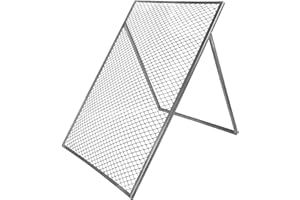 V2Aox Durchwurfsieb Durchwurfgitter, Silber Gitter Sieb für Erde für Kompost Gartensieb Erdsieb Kompostsieb Metall Kompostgitter 80 x 100 cm