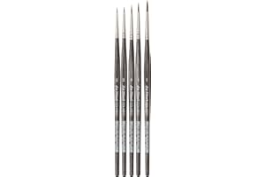 da Vinci Brush Set, Synthetic Paint Brushes, Painting Brush, Metal Wood, Grey, Blue, 0
