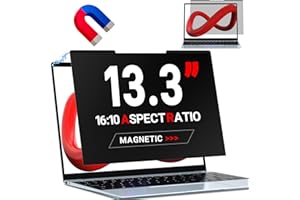 ZOEGAA Écran de confidentialité pour ordinateur portable 13,3" 16:10, magnétique amovible, anti-reflet de la lumière bleue, compatible avec Dell/Lenovo/HP/Huawei/Acer/Asus