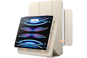 JETech Etui na iPad Pro 11 Cala (2022/2021/2020/2018), iPad Air 5./4. Generacji 10.9 (2022/2020), Ołówek dla Ladowania 2. Generacji, Mocowanie Magnetyczne, Przykryć (Księżycowa Poświata)